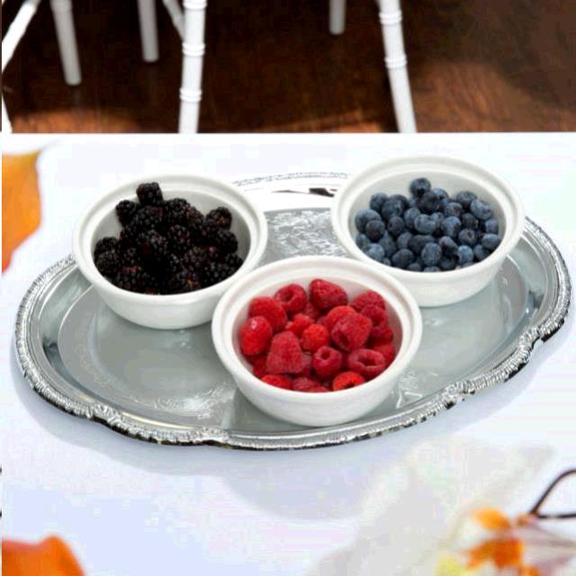 Rental store for Oval Embsd Chrom Pltd Metal Catring Tray in Plymouth MA