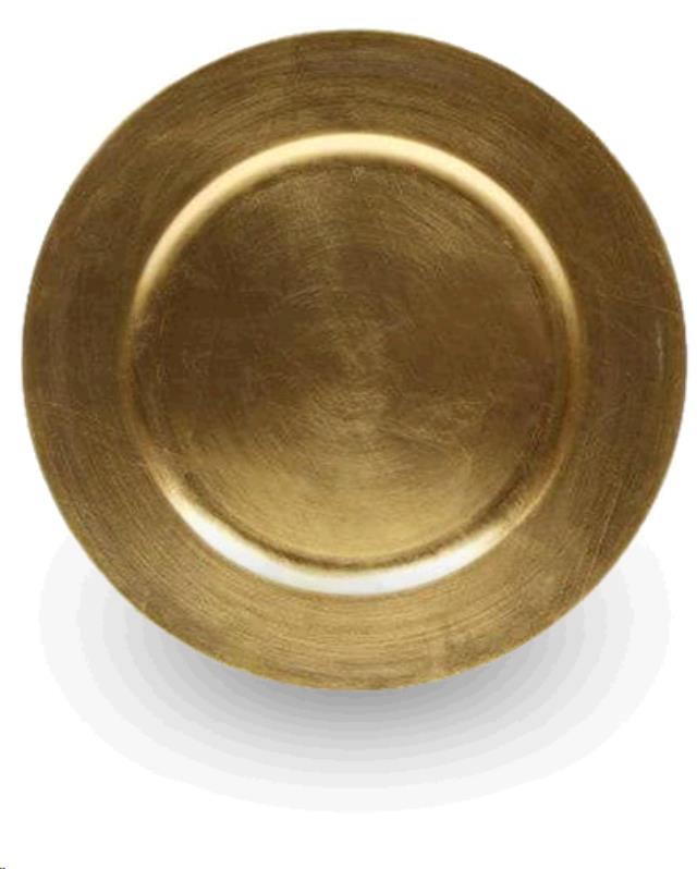 Rental store for Gold Leaf Charger - Acrylic Plate 13 in in Plymouth MA