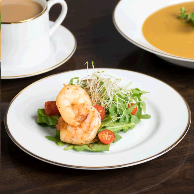 Rental store for Salad Dessert Plate 8  Gold Rim China in Plymouth MA