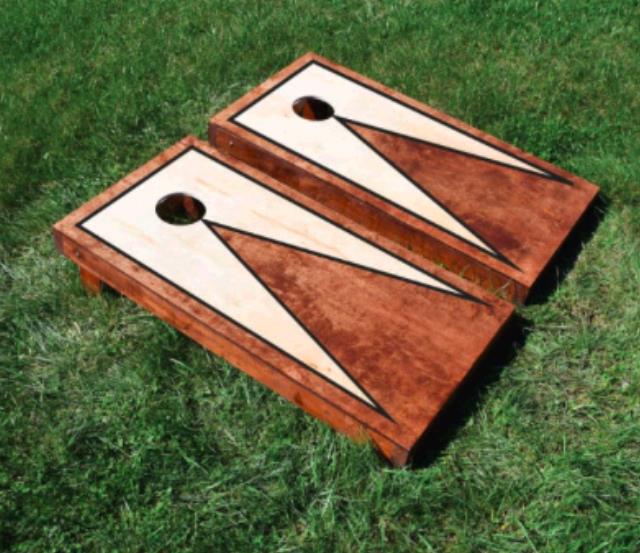 Rental store for Stained Triangle Hardwood Cornhole Game in Plymouth MA