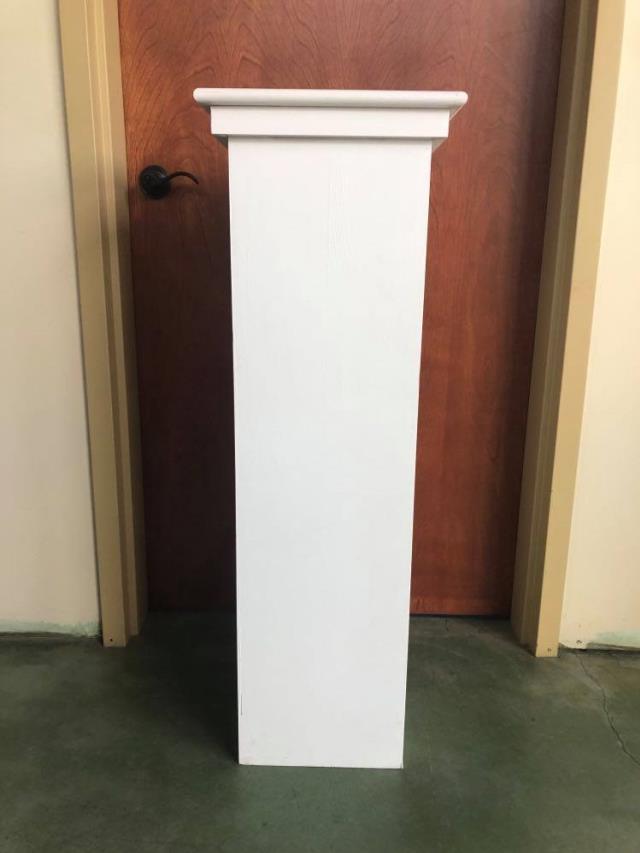 Rental store for white pedestal in Plymouth MA