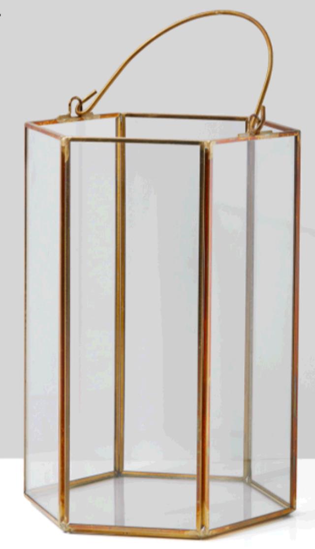Rental store for 8  Gold Hexagon Lantern in Plymouth MA
