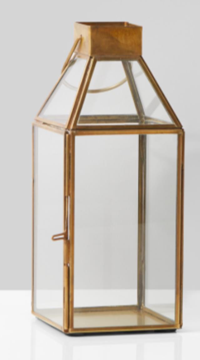 Rental store for Small Square Gold Lantern 4  sq x 10  hi in Plymouth MA