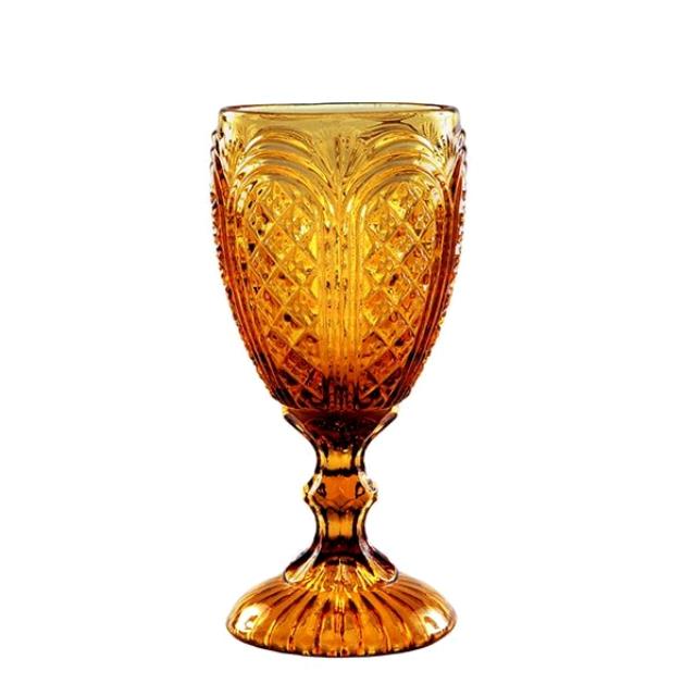Rental store for Glass - Goblet, Carousel Amber 11 oz. in Plymouth MA