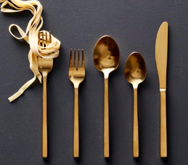 Rental store for Flatware - Arezzo Brushed Gold in Plymouth MA