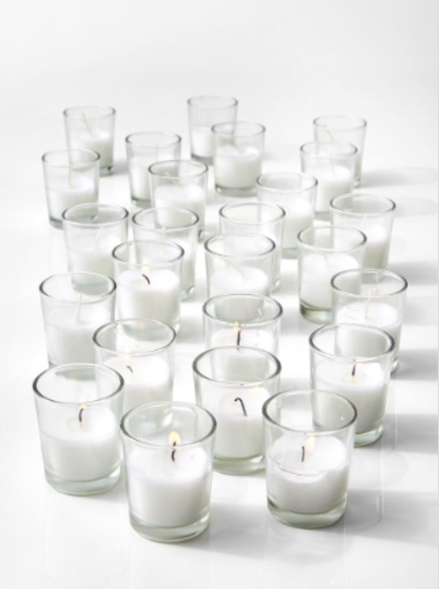 Rental store for WHITE VOTIVE IN CLEAR GLASS in Plymouth MA