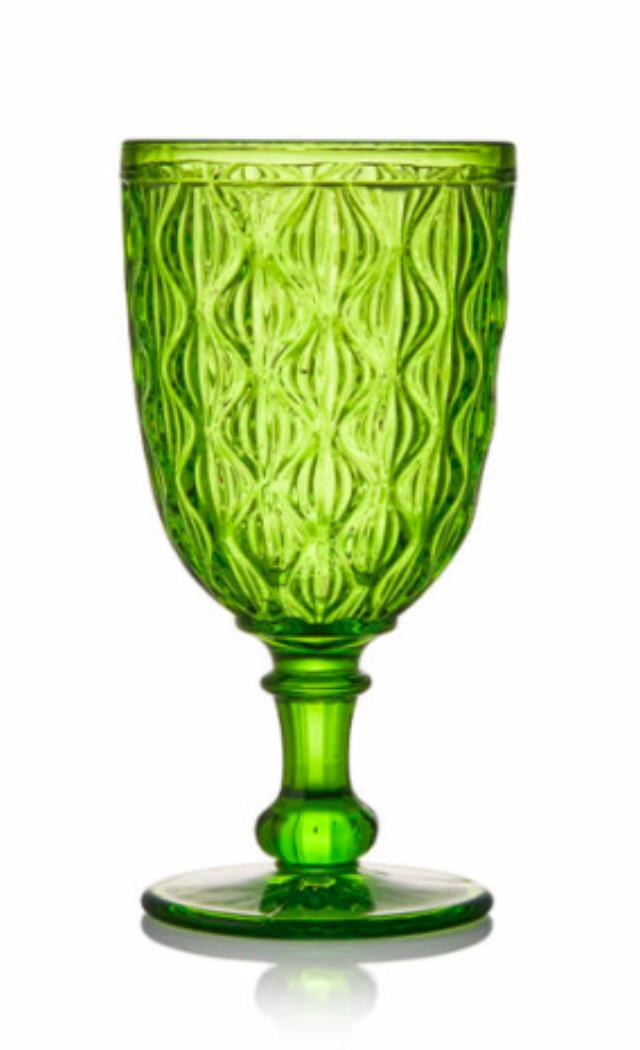 Rental store for Glass - Goblet, Peacock Pistachio 10 Oz in Plymouth MA