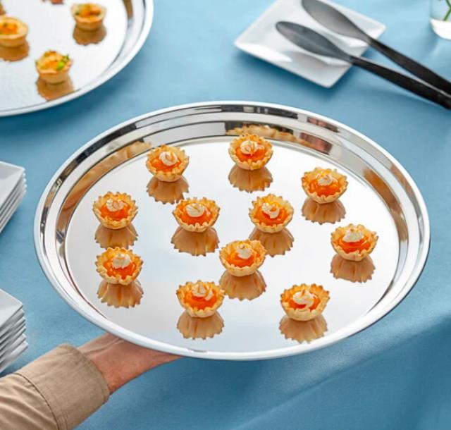 Rental store for 15  ROUND STAINLESS STEEL CATERING TRAY in Plymouth MA